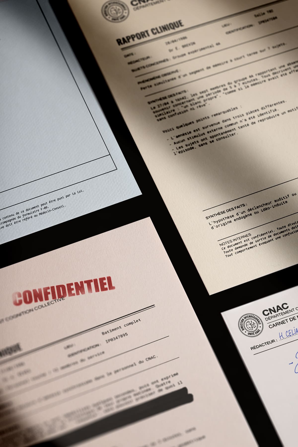 accesoires et documents pour jeux et escape games